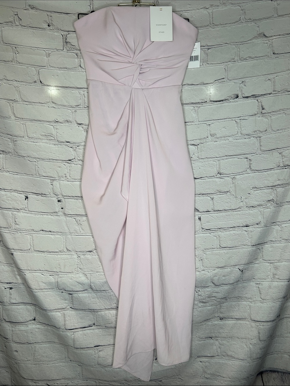 Significant Other Nightsong Strapless Twist Front Lilac Midi Dress Size 2 NWT